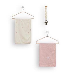 Set muselină și agățătoare suzetă rose pentru bebeluși