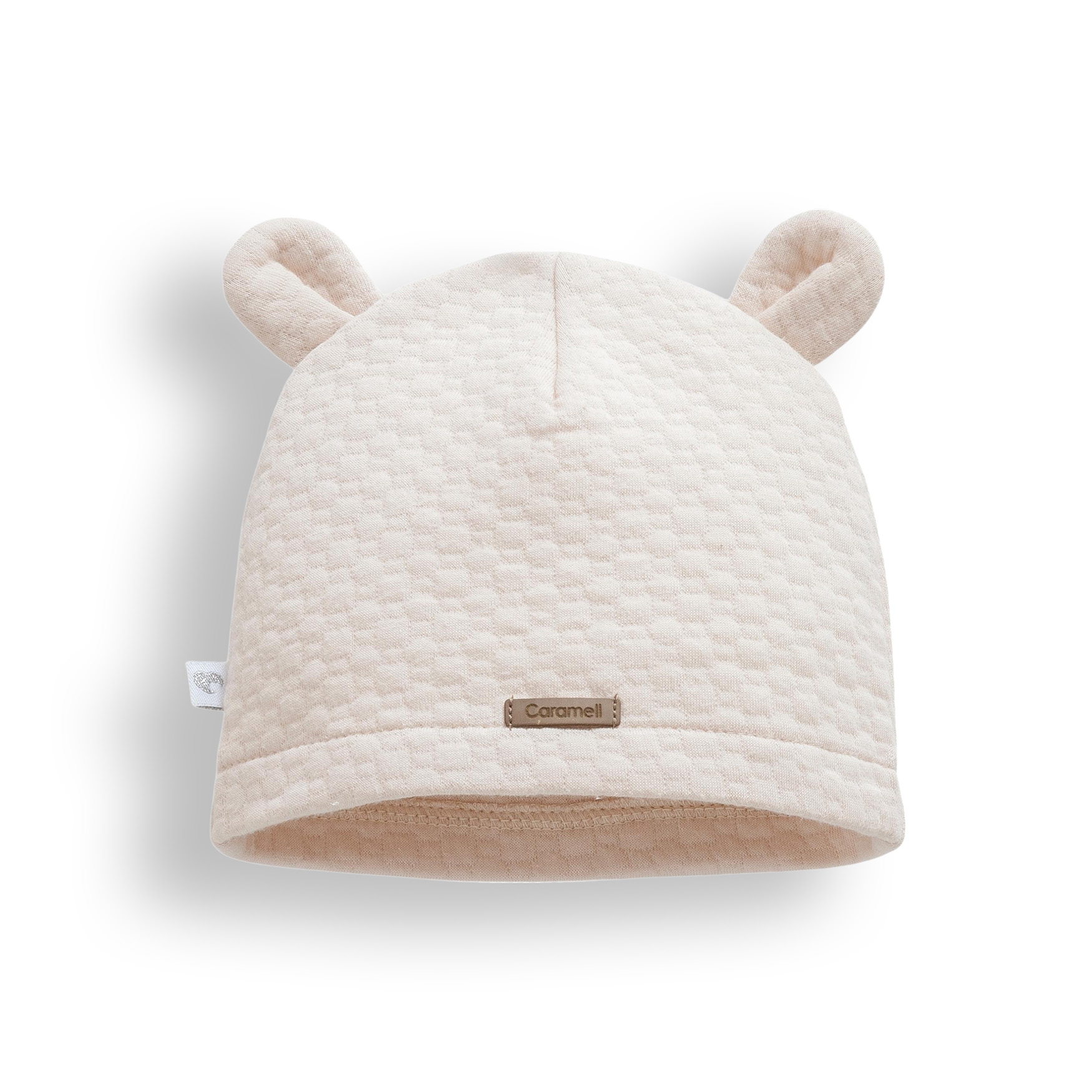 Căciuliță crem cu urechiușe pentru bebeluși Căciuliță crem cu urechiușe pentru bebeluși