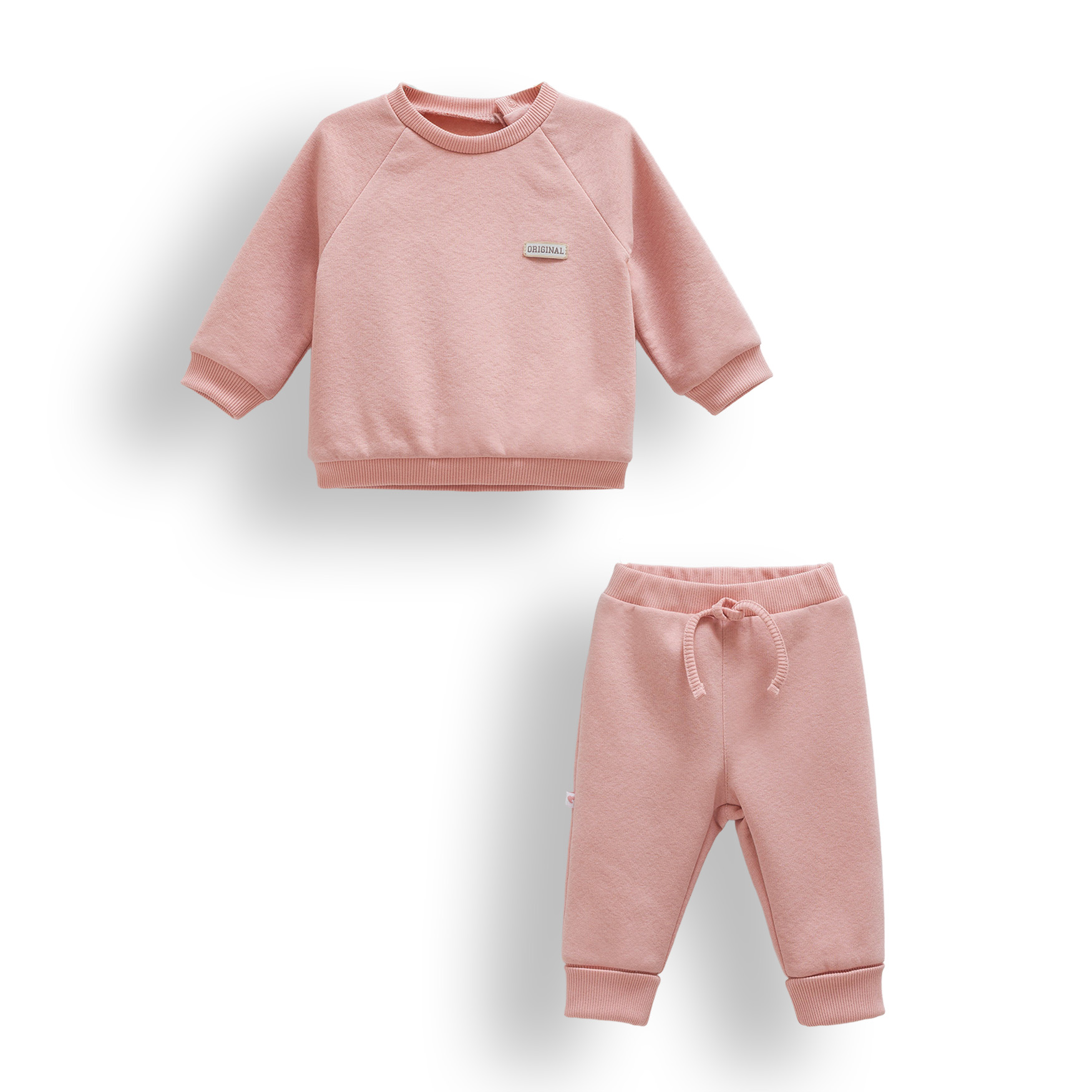 Set „Roz catifelat” pentru bebeluși – bluză și pantalonași din bumbac moale Set „Roz catifelat” pentru bebeluși – bluză și pantalonași din bumbac moale