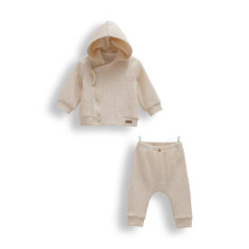 Set „Zile senine” pentru bebeluși – bluză, hanorac și pantalonași moi