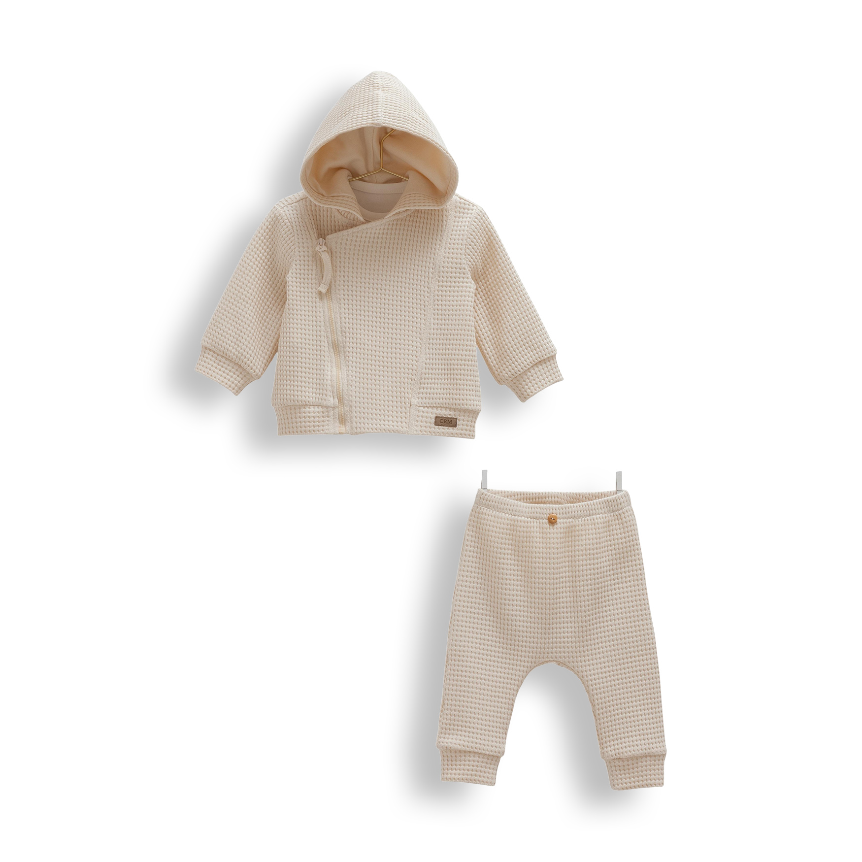 Set „Zile senine” pentru bebeluși – 3 piese Set „Zile senine” pentru bebeluși – bluză, hanorac și pantalonași moi