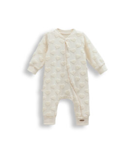 Salopetă „Inimioare moi” pentru bebeluși – TOG 1.0, bej