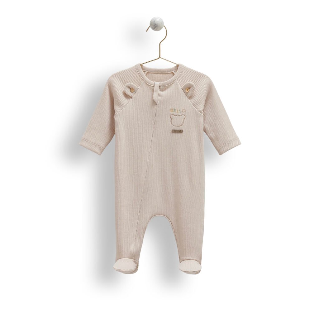 Salopetă „Hello Little Bear” pentru bebeluși – gri deschis