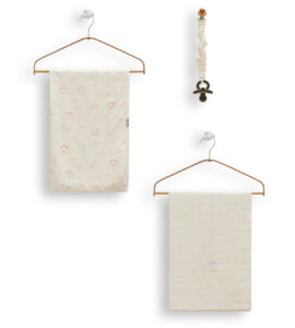 Set muselină și agățătoare suzetă pentru bebeluși 80x90